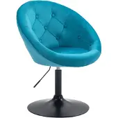 SVITA HAVANNA Sessel Lounge Clubsessel Barhocker Drehsessel Retro Samt Petrol