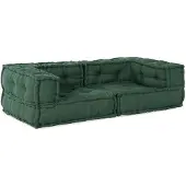 vidaXL Modularer Pouf Gestreift Stoff
