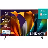 Hisense 55A6N 55 Zoll 4K UHD Smart TV, 139,7 cm (55"), 3840 x 2160 Pixel, DLED, Smart-TV, WLAN, Schwarz
