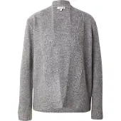More & more Cardigan mit offener Front in warm grey melange | Gr.: 42