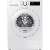 Samsung 9 kg Trockner DV5000D mit Optimal Dry, , Freistehend, Frontlader, Wärmepumpe, Weiß, Tasten, Drehregler, Glastür