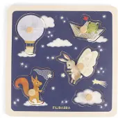 Filibabba - Sensorisches Formenpuzzle aus Holz - Little Adventurers (FI-03828)