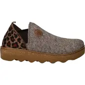 Rohde Damen Hausschuh Plateau Slipper mit Leopard und Zebramuster Foggia-D 6106, Größe:41 EU, Farbe:Braun