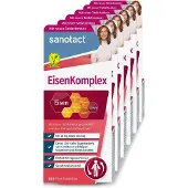 Sanotact Eisen Komplex (6x100 Mini-Tabletten) • Mit 14mg hochdosiert 600 St Tabletten