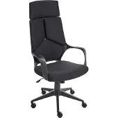 Beliani Bürostuhl Schwarz Stoffbezug Höhenverstellbar Drehbar mit Armlehnen Bremsbaren Rollen Modern Arbeitszimmer Drehstuhl Arbeitsstuhl