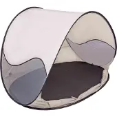 Deryan Luxus Pop-up-Strandzelt - Anti-UV 50+ - Creme