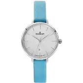 Dugena Damen-Armbanduhr Festa Petit, Quarz, Edelstahlgehäuse, Lederband, 3 bar