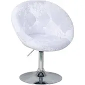 SVITA HAVANNA Sessel Lounge Clubsessel Drehsessel Samt Retro Barhocker Club Weiß