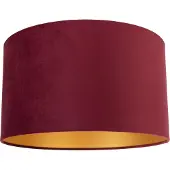 QAZQA Samt Lampenschirm Rot 35/35/20 mit goldener Innenseite