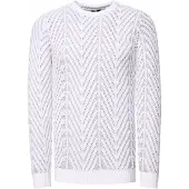 Rusty neal Grobstrick mit Muster Rundhals-Pullover