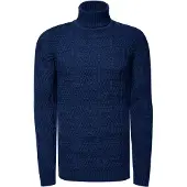 Rusty neal Melierter Grobstrick Rollkragen-Pullover