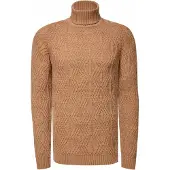 Rusty neal Melierter Grobstrick Rollkragen-Pullover