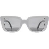 Montana Rectangle Womens Shiny White Smoke Polarized MP193