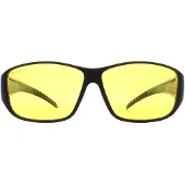 Montana Rectangle Unisex Matte Schwarz Gelb Polarized FO4 Fit Over Glasses Night Driving Sunglasses