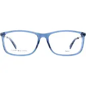 Tommy Hilfiger Rechteckige Unisex-Brille Transparent Blau