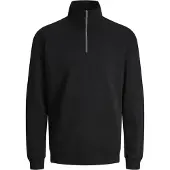 Jack & Jones Sweatshirt "JJEBRADLEY SWEAT HALF ZIP NOOS", Materialmix, relaxed fit