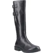 Hush puppies Tallulah Leder Damenstiefel Schwarz