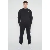 Nike Herren Club Fleece Full Trainingsanzug Set Schwarz