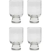House Doctor HDRich Trinkglas 12 x 8 cm Blasenglas 4er-Set - , Transparent, Glas