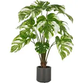 Creativ Green Kunstpflanze "Splitphilodendron" mit naturgetreuem Blattwerk