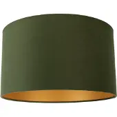 QAZQA Samt Lampenschirm Grün 35/35/20 mit goldener Innenseite