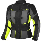 SHIMA Hero 2.0 wasserdichte Damen Motorrad Textiljacke, schwarz/gelb, 3XL