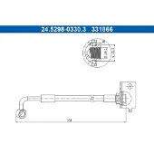 Ate Bremsschlauch 24.5298-0330.3 für Hyundai I10 II