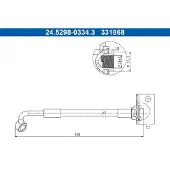 Ate Bremsschlauch 24.5298-0334.3 für Hyundai I10 II