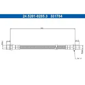 Ate Bremsschlauch 24.5201-0285.3 für Volvo 240