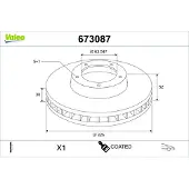 Valeo Bremsscheibe COATED 673087