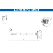 Ate Bremsschlauch 24.5298-0337.3 für Hyundai I10 II