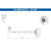 Ate Bremsschlauch 24.5298-0335.3 für Hyundai I10 II