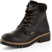 Camel active Schnürstiefel mit Profilsohle in Schwarz | Gr.: 41
