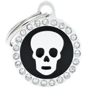 My Family Runde Glam-totenkopf-haustiermarke