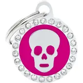My Family Glam Kreis Totenkopf Haustiermarke