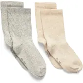 Minymo Ankle Sock Solid 2-pack light grey melange (130) 23\\26