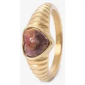 Sissy-Boy Gold-plated Ring Mit Herz | Größe: 16