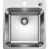 BLANCO Spüle SUPRA 400-IF/A R12 mit Ablauffernbedienung und Zugknopf / ab 45 cm Schrankbreite