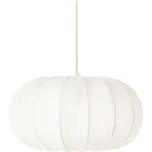 Beliani Hängelampe Weiß mit Nylon Schirm Modernes Design Beleuchtung Hängeleuchte Esszimmer Wohnzimmer Schlafzimmer
