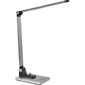 Beliani Schreibtischlampe silber Aluminium Kunststoff 3 Temperaturmodi stufenloser Dimmer kabelloses Ladegerät modern Home Office