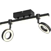 JUST LIGHT LED-Deckenlampe LOLAsmart Bileda, 2-fl., schwarz