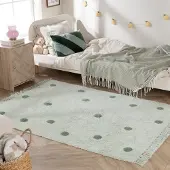 Little Olly Teppich Kinderzimmer - Lou Dots Grün 120x170cm