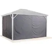 Sojag , Vorhang-Set passend zu Verona 10x10, dunkelgrau, Polyester