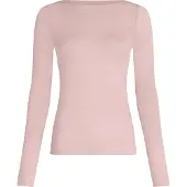 Hunkemoller Super Soft Shirt aus Kaschmir-Mix mit U-Boot-Ausschnitt Rosa