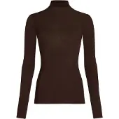 Hunkemoller Super Soft Shirt aus Kaschmir-Mix mit Rollkragen Braun
