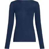 Hunkemoller Super Soft Shirt aus Kaschmir-Mix mit U-Boot-Ausschnitt Blau