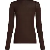 Hunkemoller Super Soft Shirt aus Kaschmir-Mix mit U-Boot-Ausschnitt Braun