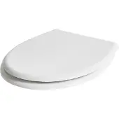 Beliani WC-Sitz Weiß Glänzend Duroplast 46x37 cm O-Form Oval Lochabstand 16 cm mit Kindersitz Schnellverschluss Absenkautomatik WC-Brille mit Deckel