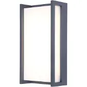 Lutec LED-Smart-Außenwandlampe QUBO, dunkelgrau 22 cm IP54 RGB CCT QUBO, alu / grau / zink, Aluminium, Modern, Wandleuchte außen