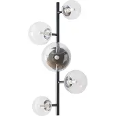 Lux.pro Wandleuchte 'Makkor' 5-flammig Metall und Glas 62 x 35 x 24 cm Schwarz
